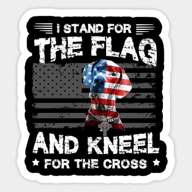 Great Danes Dog Stand For The Flag Kneel For Fallen Sticker by Antoniusvermeu